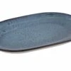 Oldenhof 1821 Ovale Serveerschaal ø 16 X 23 Cm Aardewerk Indigo Spickel Blauw -Servies Winkel 01.757 3.558