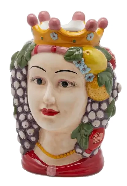 Oldenhof Siciliaans Hoofd Vrouw L ø 15 Cm X 22 Cm Aardewerk Rood 3 Oldenhof Siciliaans Hoofd Vrouw L ø 15 Cm X 22 Cm Aardewerk Rood