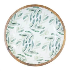 By Room Schaal Rond ø 38 Cm Mangohout Olive