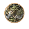 By Room Schaal Rond ø 25 Cm Mangohout Zebra In Jungle