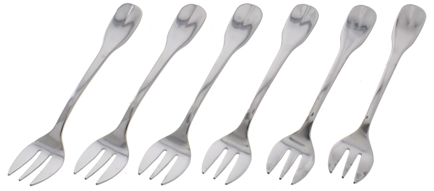Deglon Oestervorken 13 Cm Rvs 6 Stuks 3 Deglon Oestervorken 13 Cm Rvs 6 Stuks