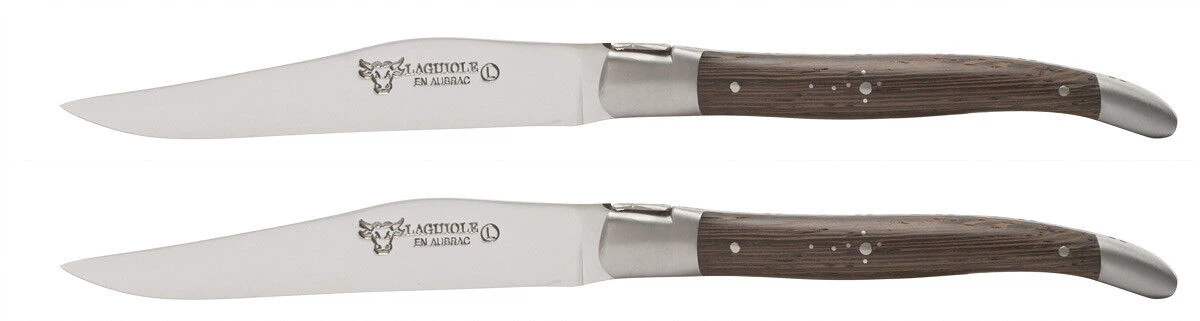 Laguiole En Aubrac Shepherd's Cross Steakmes 11,5 Cm Wengéhout 2 Stuks 3 Laguiole En Aubrac Shepherd's Cross Steakmes 11,5 Cm Wengéhout 2 Stuks