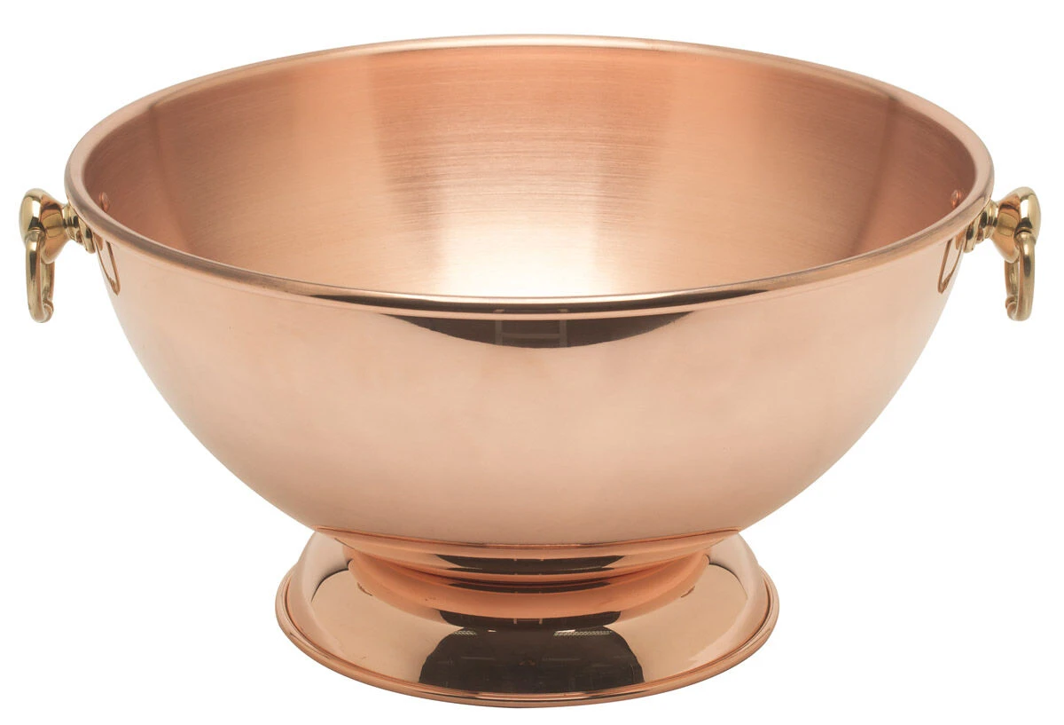 Mauviel M'30 Champagnebowl ø 40 Cm Koper Messing Greep 3 Mauviel M'30 Champagnebowl ø 40 Cm Koper Messing Greep