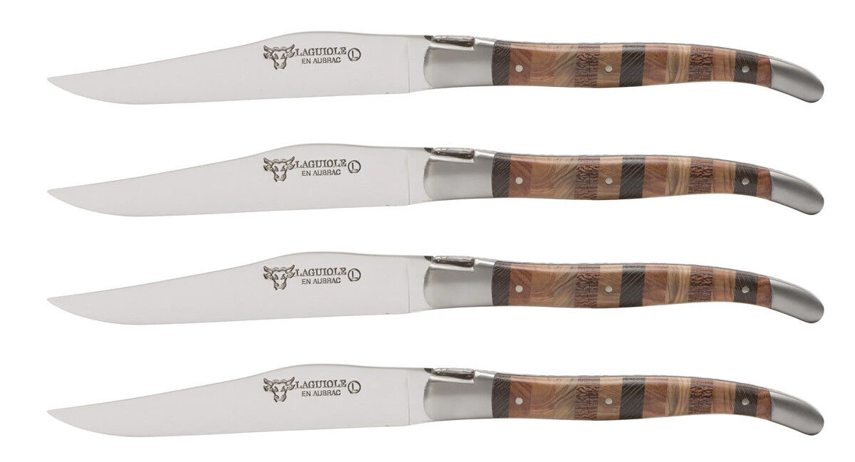 Laguiole En Aubrac Steakmes 11,5 Cm Woodstock 4 Stuks 3 Laguiole En Aubrac Steakmes 11,5 Cm Woodstock 4 Stuks