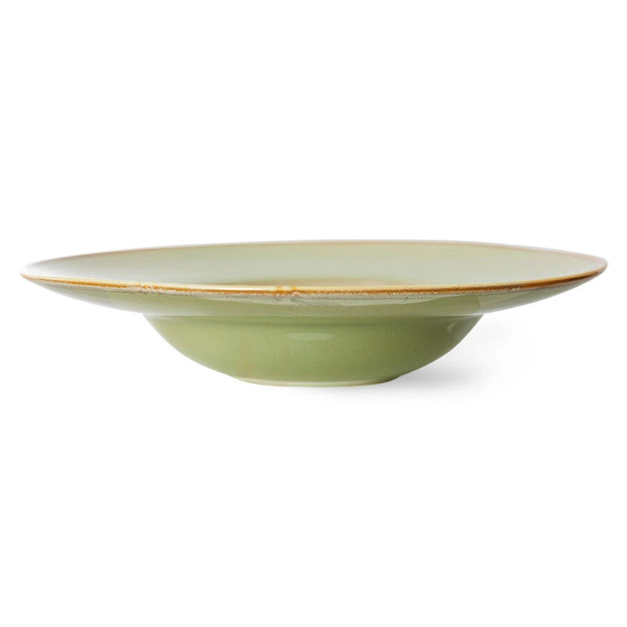 HK Living Chef Ceramics ACE7136 Pastabord ø 28,5 Cm Aardewerk Moss Green 4 HK Living Chef Ceramics ACE7136 Pastabord ø 28,5 Cm Aardewerk Moss Green - Afbeelding 2