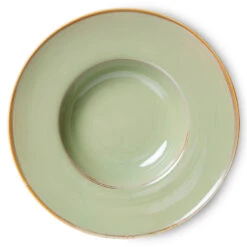 HK Living Chef Ceramics ACE7136 Pastabord ø 28,5 Cm Aardewerk Moss Green
