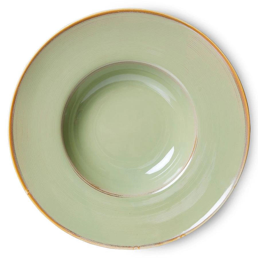 HK Living Chef Ceramics ACE7136 Pastabord ø 28,5 Cm Aardewerk Moss Green 3 HK Living Chef Ceramics ACE7136 Pastabord ø 28,5 Cm Aardewerk Moss Green