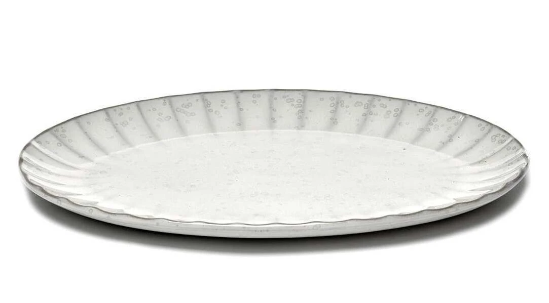 Serax INKU By Sergio Herman Bord Ovaal L 30 X 21 Cm H 1,7 Cm Aardewerk Wit 3 Serax INKU By Sergio Herman Bord Ovaal L 30 X 21 Cm H 1,7 Cm Aardewerk Wit