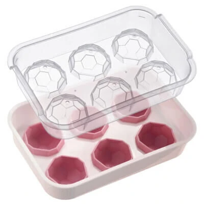 Westmark Crystal Ijsblokjesvorm Met Deksel Voor 6 Ijsblokjes Silicone Wit 4 Westmark Crystal Ijsblokjesvorm Met Deksel Voor 6 Ijsblokjes Silicone Wit - Afbeelding 2