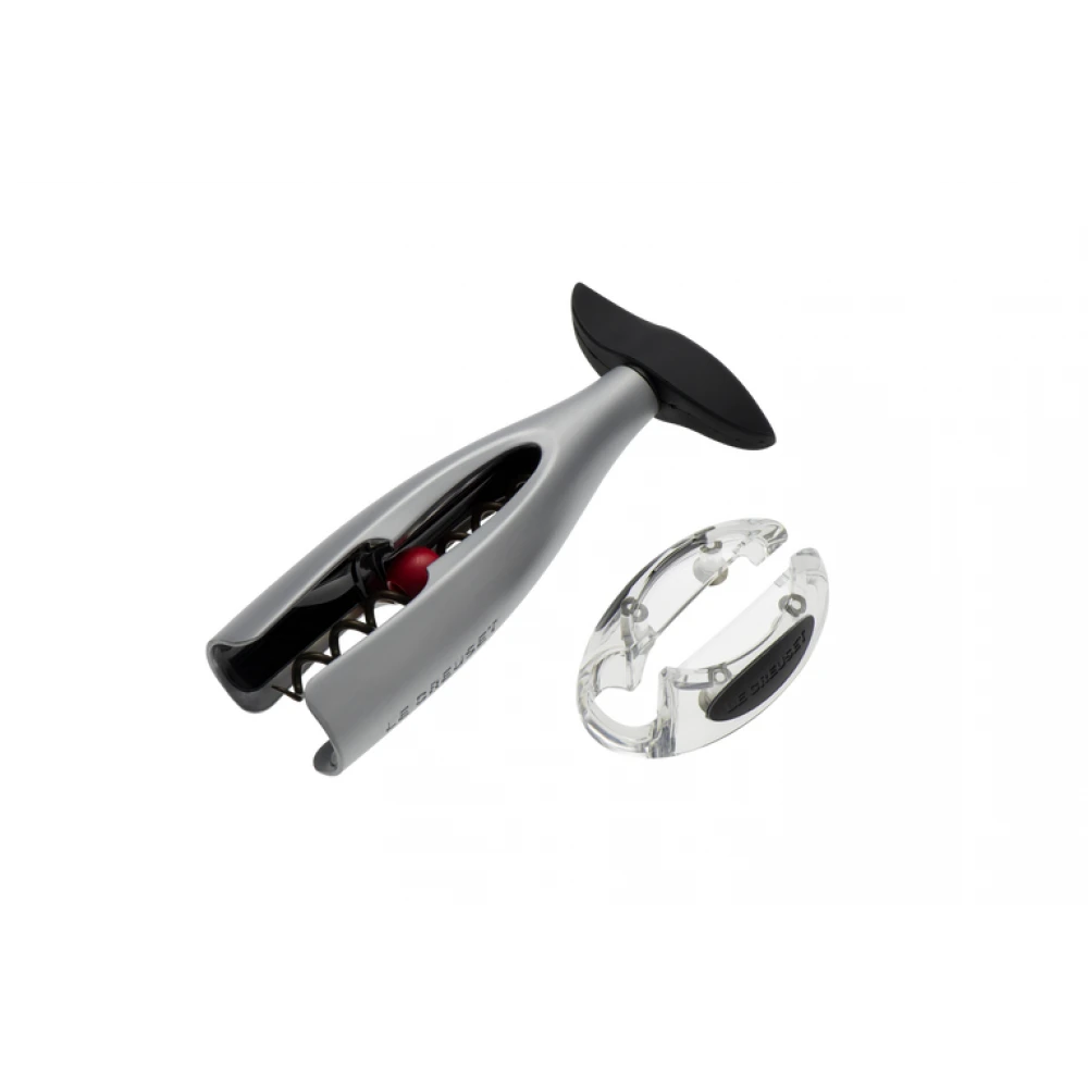 Le Creuset Screwpull GS-300 Kurkentrekker Met Capsulesnijder Satijn 3 Le Creuset Screwpull GS-300 Kurkentrekker Met Capsulesnijder Satijn