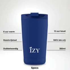 IZY Mugs Drinkbeker 350 Ml Blue Rvs -Servies Winkel izy mugs x marine infographic specs nl min