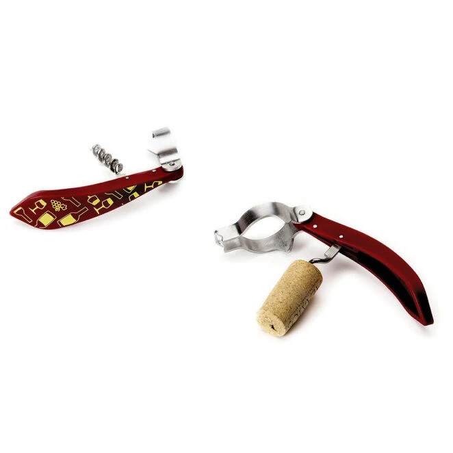Peleg Bottle Tie Kurkentrekker Wijnglazenpatroon 11,5 Cm Rvs Rood 5 Peleg Bottle Tie Kurkentrekker Wijnglazenpatroon 11,5 Cm Rvs Rood - Afbeelding 3