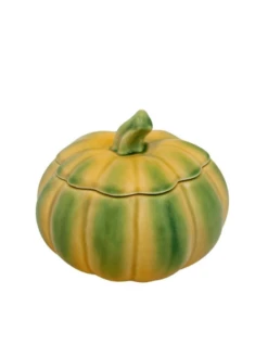 Bordallo Pompoen Pot Met Deksel 4,3 Liter Aardewerk Geel/groen
