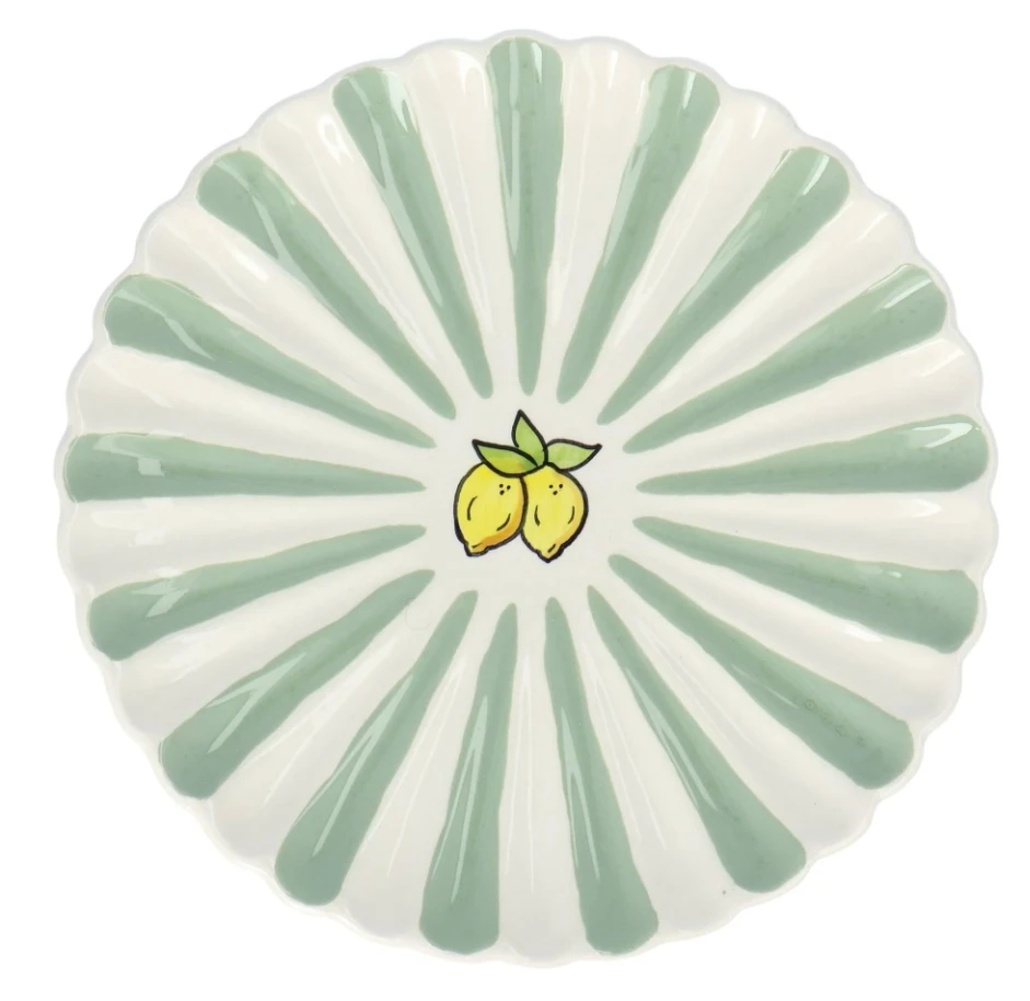 Oldenhof Citroen Coquille Ontbijtbord ø 20 Cm Aardewerk Groen 3 Oldenhof Citroen Coquille Ontbijtbord ø 20 Cm Aardewerk Groen