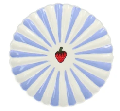 Oldenhof Aardbei Coquille Ontbijtbord ø 20 Cm Aardewerk Lila